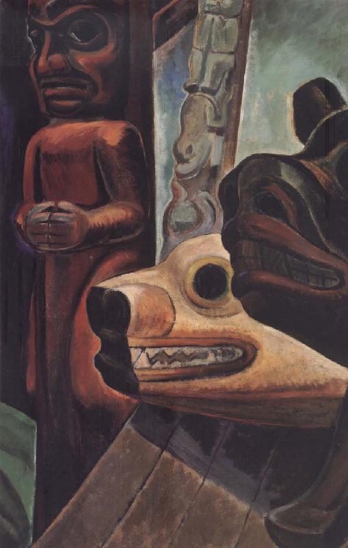 Emily Carr Three Totems oil painting image